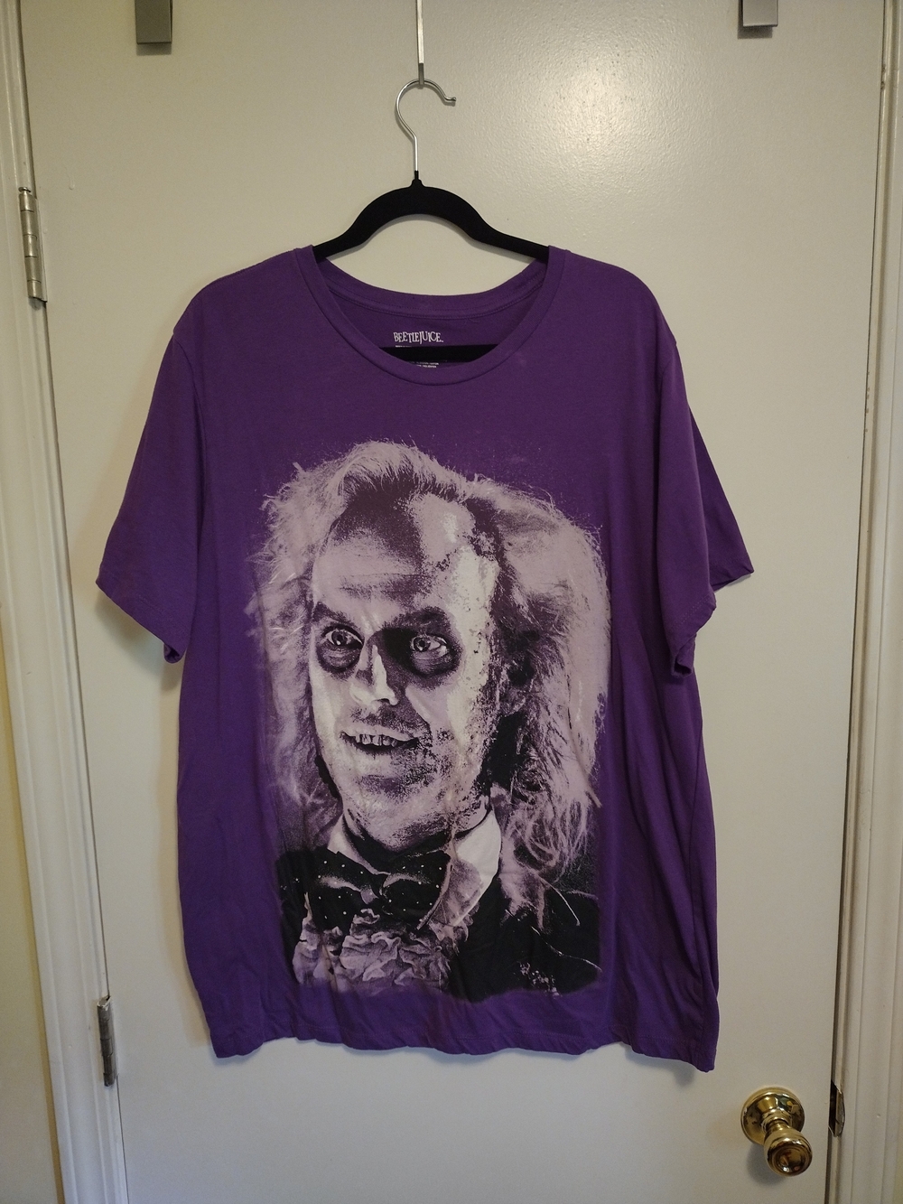 Beetlejuice Purple Graphic Short Sleeve Tee